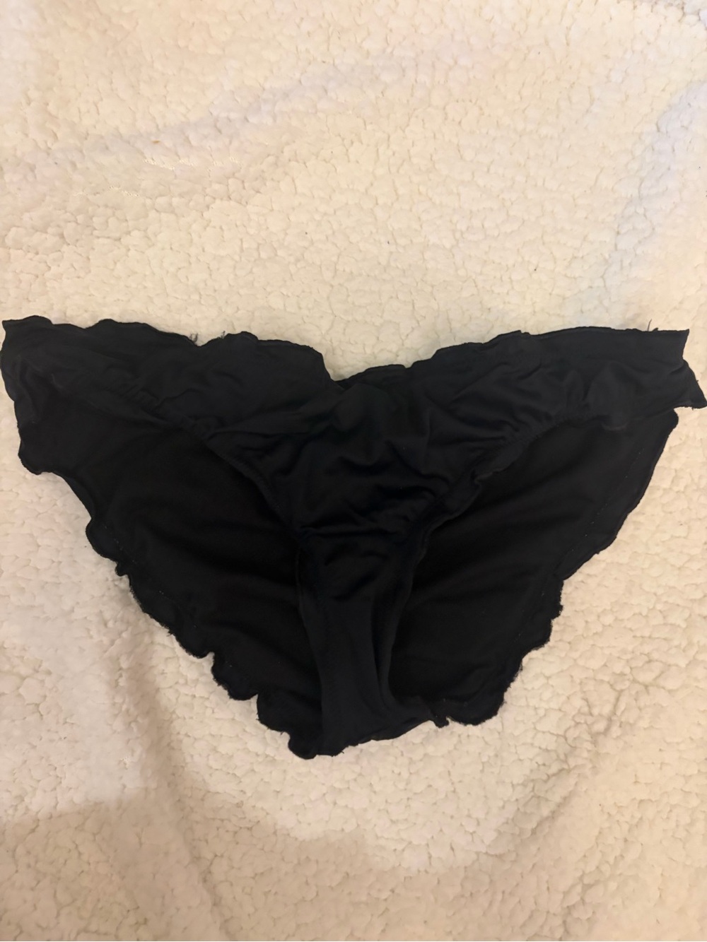 Girls' Black Ruffled Bikini Bottoms
